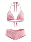 SISTERS Bikini 2 mảnh nhung ép cườm Graziella - Hồng