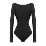 SISTERS Bodysuit cổ vuông lưng thấp Orchid