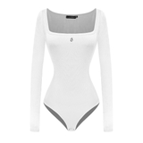 SISTERS Bodysuit cổ vuông lưng thấp Orchid