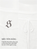 SISTERS Chân váy lửng xuyên thấu phối ren Zenobia - Trắng