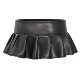SISTERS Chân váy mini skirt da xếp ly Ottilie