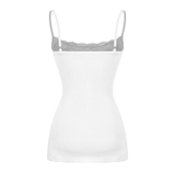 SISTERS Váy đầm body hai dây phối cổ ren Florence