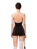 SISTERS Váy đầm body hai dây cột nơ Olga