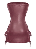 SISTERS Váy đầm body da đan dây hông Rishima - Đỏ