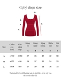 SISTERS Đầm body tay dài cổ vuông Giada