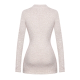 SISTERS Váy đầm body cổ cao tay dài Seraphina - Nâu