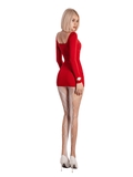 SISTERS Đầm body tay dài cổ vuông Giada - Trắng