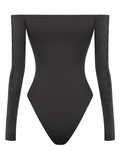SISTERS Swimsuit trễ vai phối ren Delfina