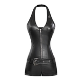 SISTERS Jump đùi da cổ yếm kèm belt Fidelia