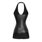 SISTERS Jump đùi da cổ yếm kèm belt Fidelia