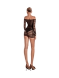 SISTERS Váy đầm body trễ vai xuyên thấu Talitha - Đen