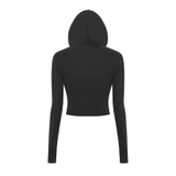 SISTERS Set áo khoác quần dài lưng lật ép đá Caspian - Đen