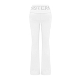 SISTERS Set áo khoác quần dài lưng lật ép đá Caspian - Trắng