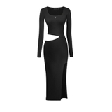 Sisters Váy đầm body khoét eo xẻ tà Dualipa