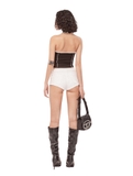Sisters Áo croptop cổ yếm đan dây ngực Caridwen