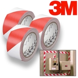 Băng keo dán nền cảnh báo 3M 767 50mm x 33m (Đỏ sọc trắng)