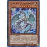 [ Bài Yugioh Chính Hãng ] Crystal Beast Rainbow Dragon - SDCB-EN044 - Ultra Rare 1st Edition