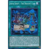 [ Bài Yugioh Chính Hãng ] Abyss Script - Fire Dragon's Lair - DESO-EN025 - Super Rare 1st Edition