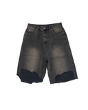 Cut off black denim shorts