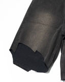 Cut off black denim shorts