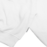 Hoodie white metal BLK logo