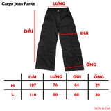 Cargo jean pants