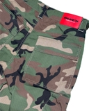 Cut up layerd baggy camo pants