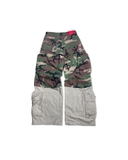 Cut up layerd baggy camo pants