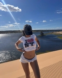 Crop Baby tee NY LOVER