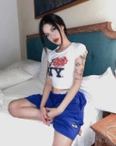 Crop Baby tee NY LOVER