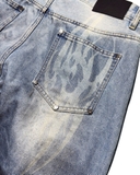 Dirty light blue baggy jean