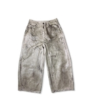 Muddy coated wide pants