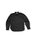 wrinkled poplin logo long-sleeve black Shirts