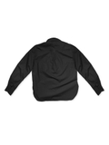 wrinkled poplin logo long-sleeve black Shirts