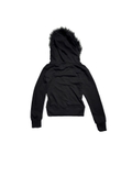Fur Trimming Hooded Zip-Up