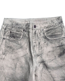 Muddy coated wide pants