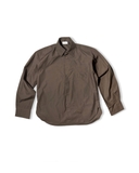 wrinkled poplin logo long-sleeve brown Shirts