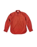 wrinkled poplin logo long-sleeve red Shirts