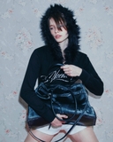 Fur Trimming Hooded Zip-Up