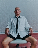 wrinkled poplin logo long-sleeve white Shirts