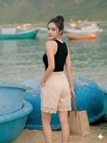 Quần Short Linen Phối Ren Siêu Đẹp thương hiệu GOOTIK FASHION - QSW013