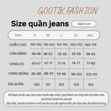 Quần Jeans Suông Ống Loe Hack Dáng, Sang Trọng Quý Phái - Gootik Fashion