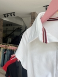 Áo thun Polo nhún ngực dáng ôm-cotton co giãn thoải mái