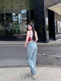 Quần jeans ống suông xẻ nút cá tính & năng động - GOOTIKFASHION