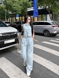 Quần Jeans Lụa Ống Rộng