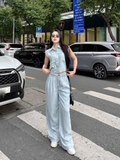 Quần Jeans Lụa Ống Rộng