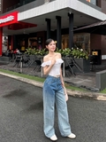Quần Jeans nữ lưng cao loang màu cực chất - GOOTIKFASHION