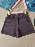 Quần Short Nữ Kaki Màu Nâu Size 27