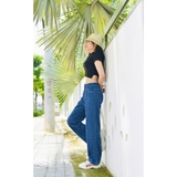 Quần Denim Nữ Lưng Cao Ống Suông Rộng Chất Denim Cao Cấp - GOOTIKFASHION