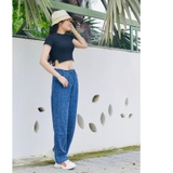 Quần Denim Nữ Lưng Cao Ống Suông Rộng Chất Denim Cao Cấp - GOOTIKFASHION